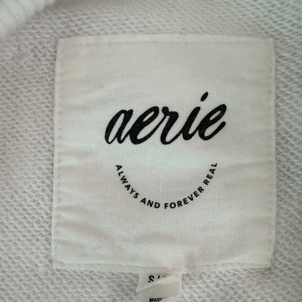Aerie White Oversized Sweatshirt - Picture 6 of 8